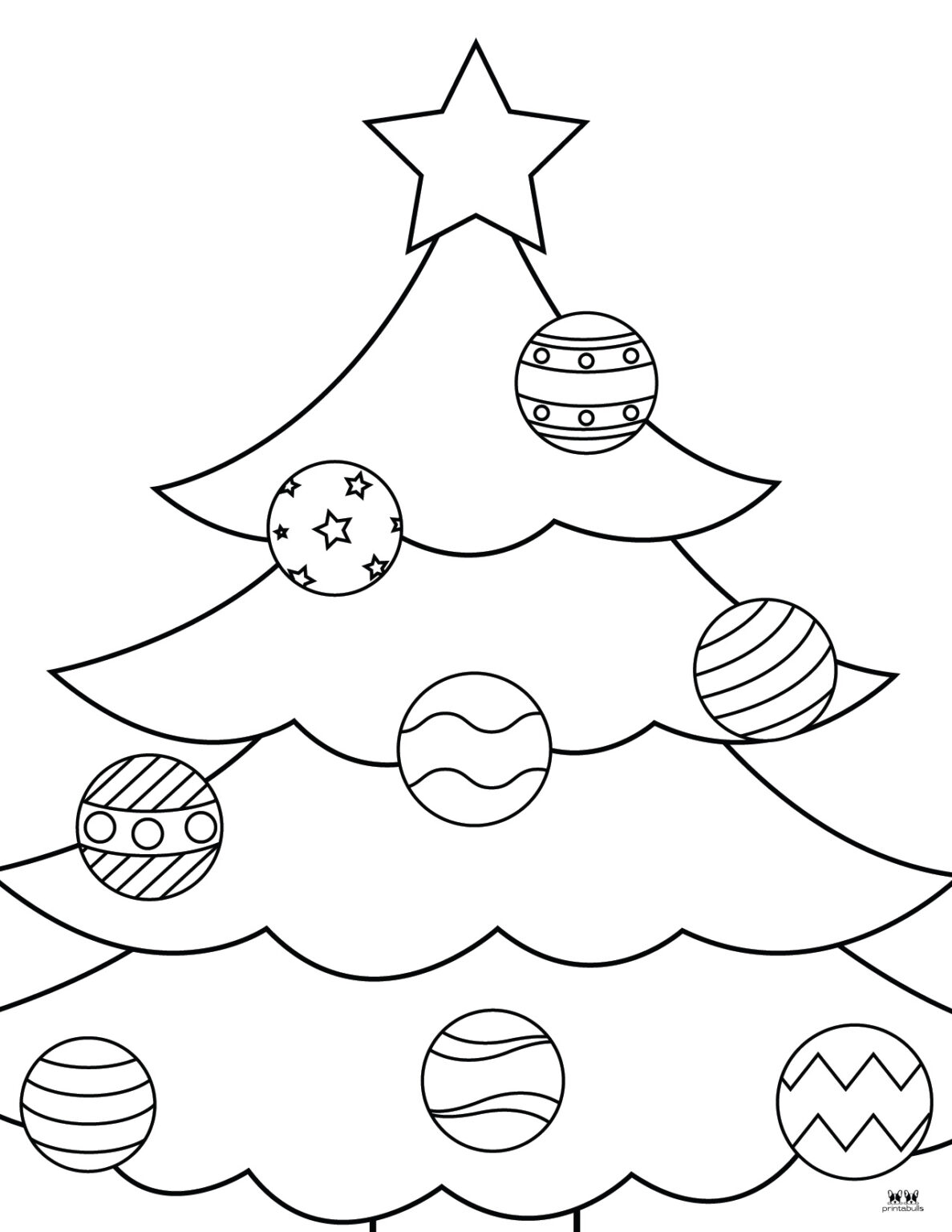 free printable christmas tree coloring pages for adults jpg