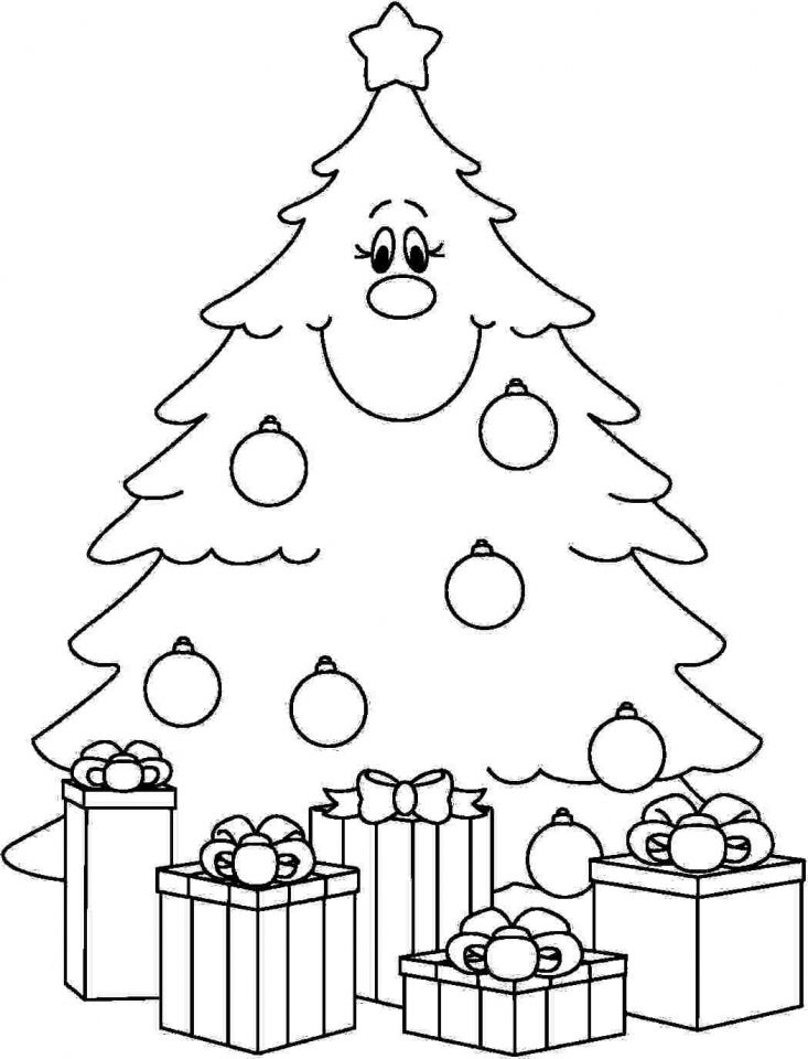 31 Free Printable Christmas Tree Coloring Pages for Adults 17