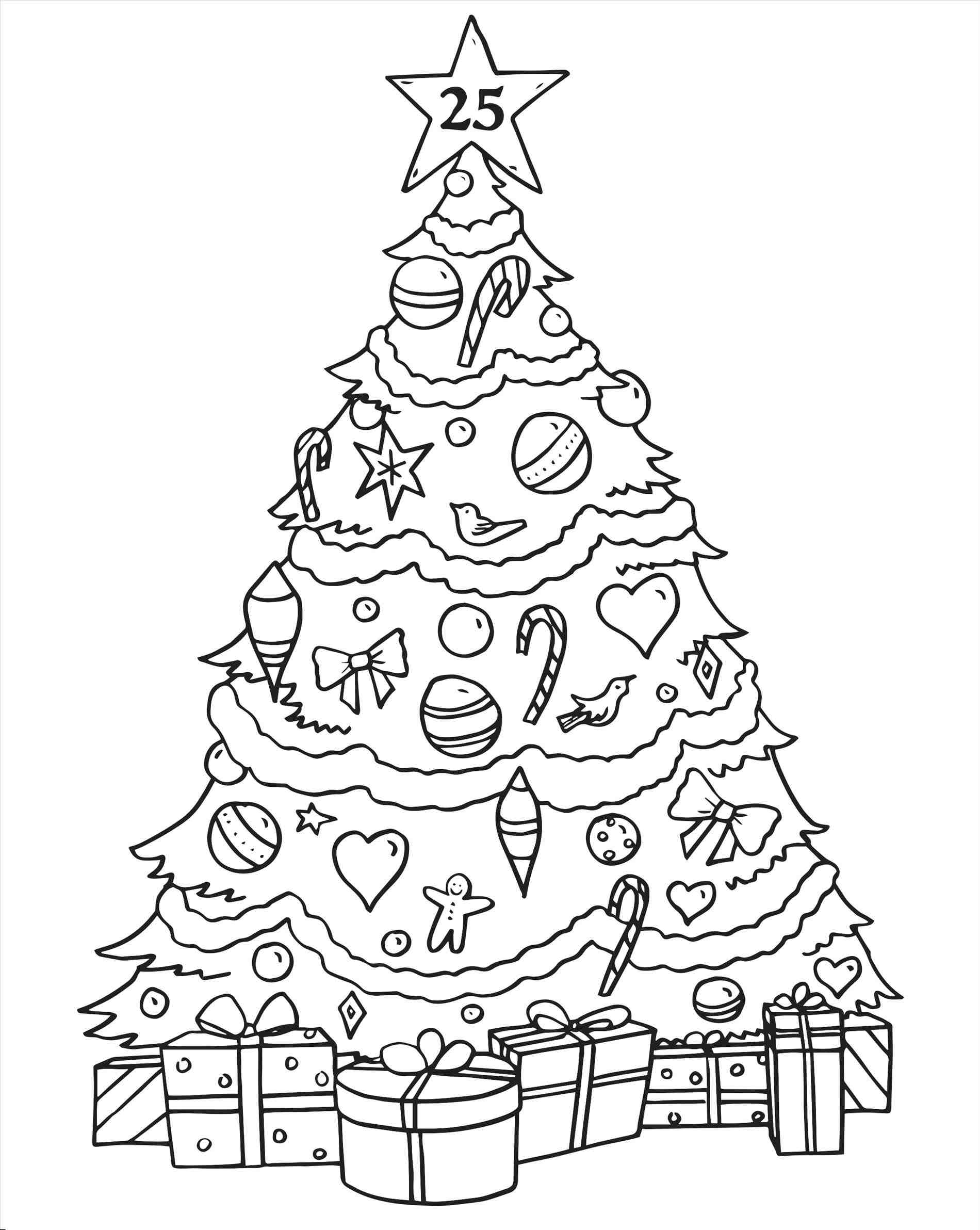 31 Free Printable Christmas Tree Coloring Pages for Adults 18