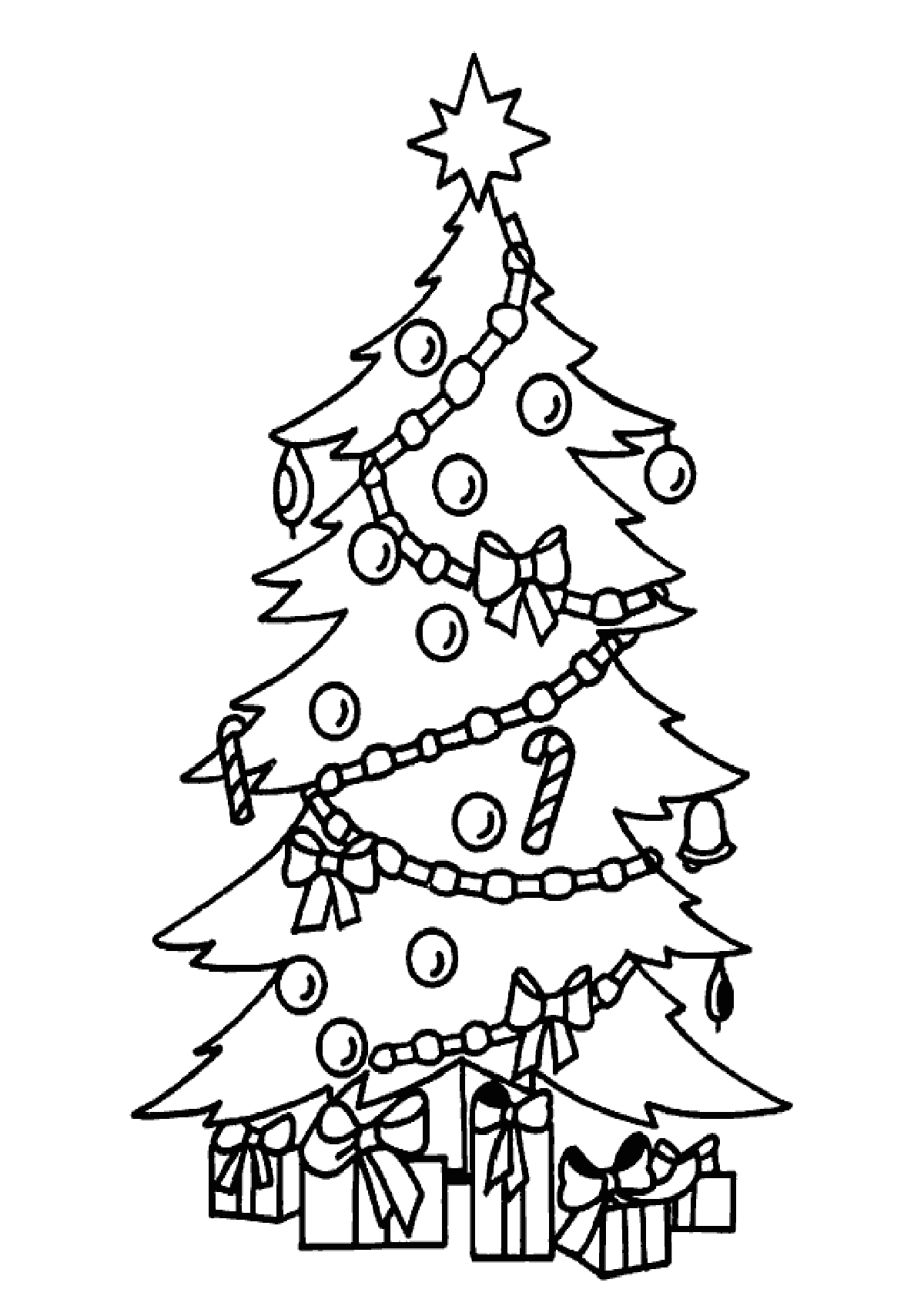 31 Free Printable Christmas Tree Coloring Pages for Adults 22