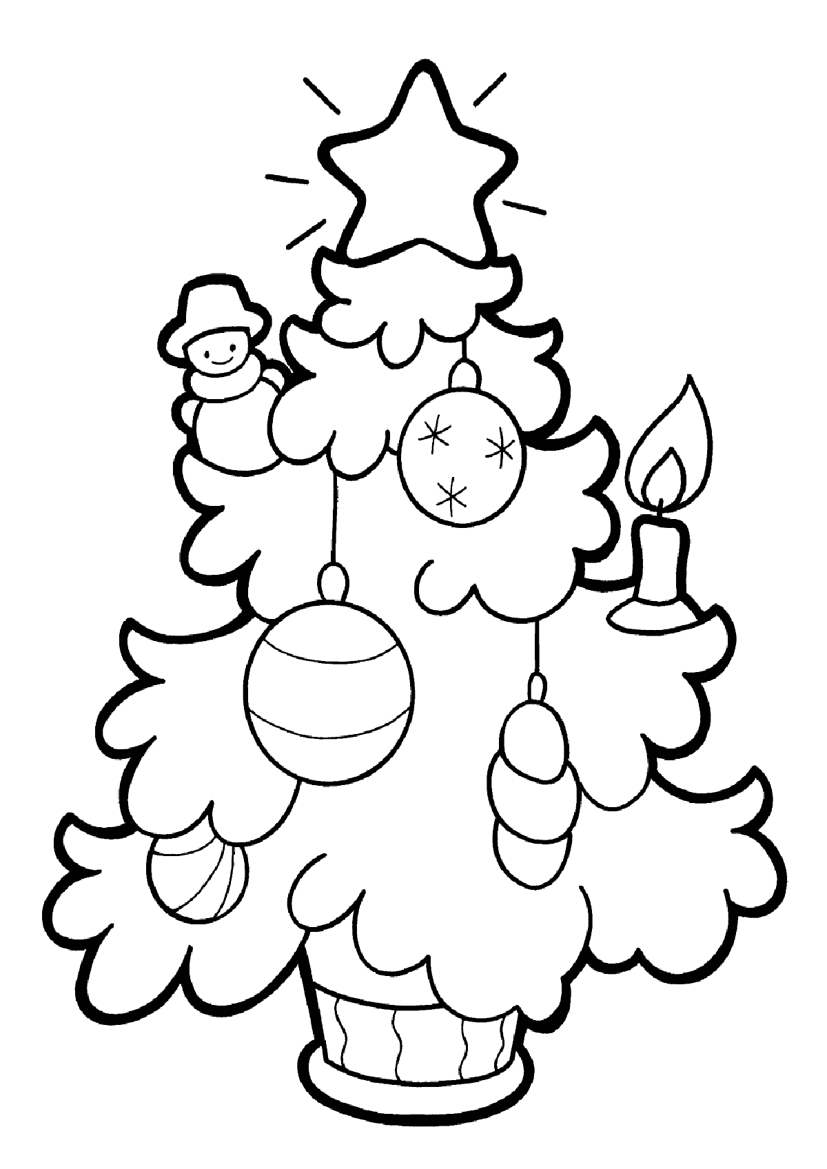 31 Free Printable Christmas Tree Coloring Pages for Adults 23