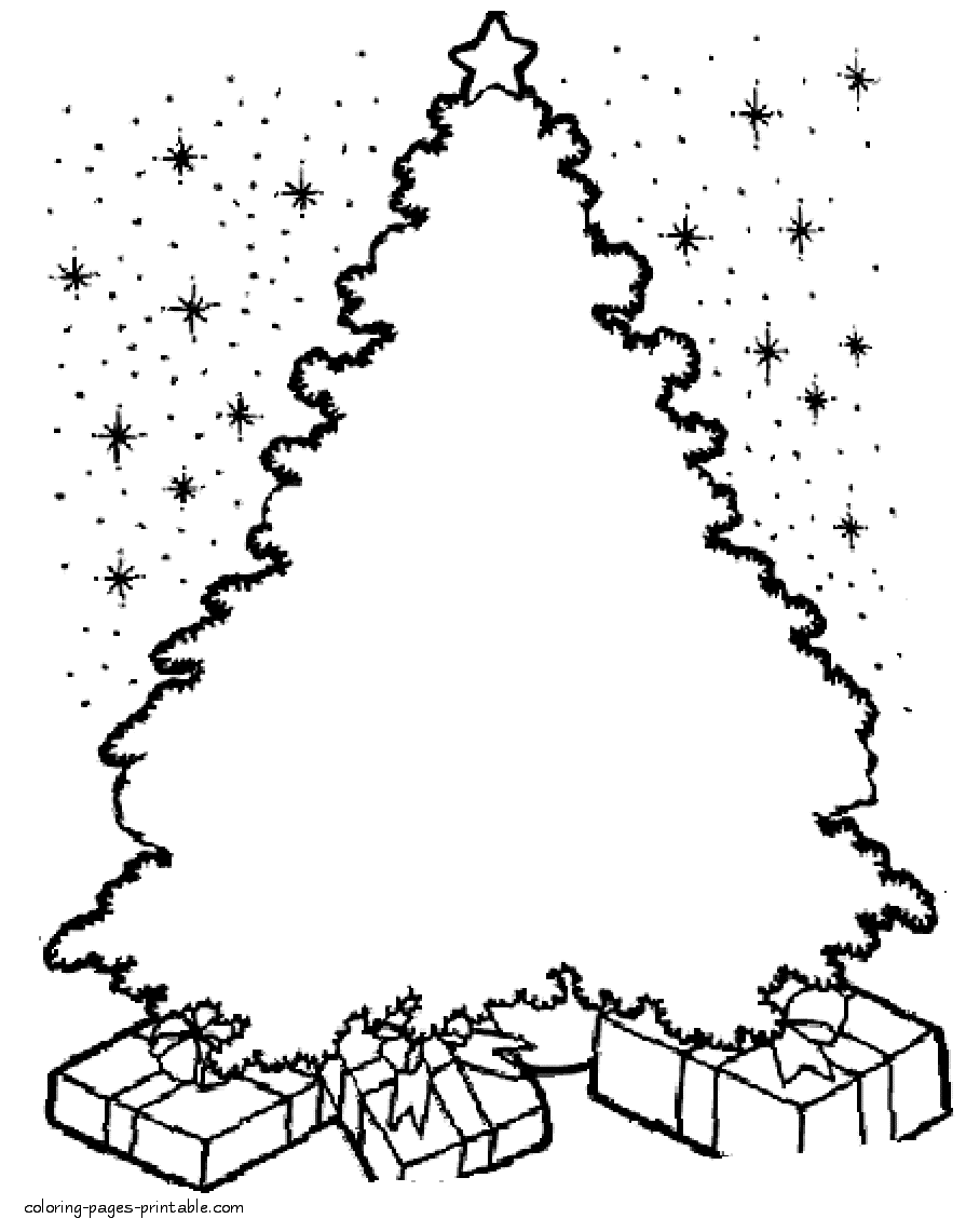 31 Free Printable Christmas Tree Coloring Pages for Adults 24