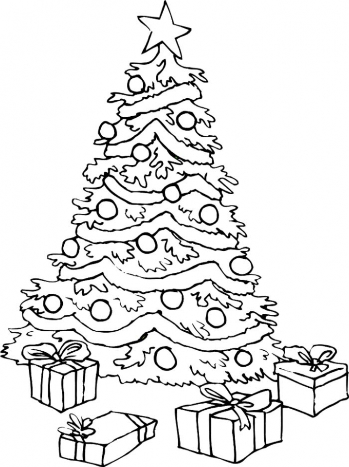 31 Free Printable Christmas Tree Coloring Pages for Adults 29