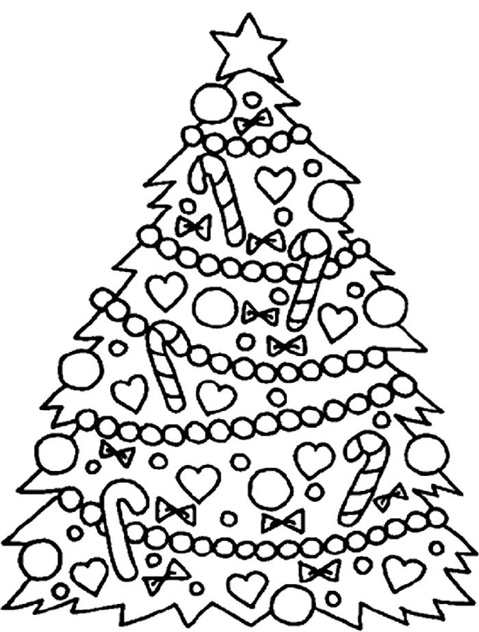 free printable christmas tree coloring pages for adults jpg