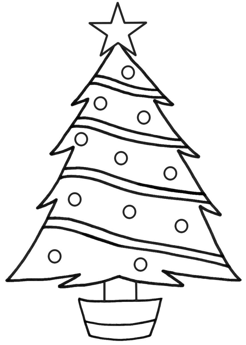 free printable christmas tree coloring pages for adults jpg