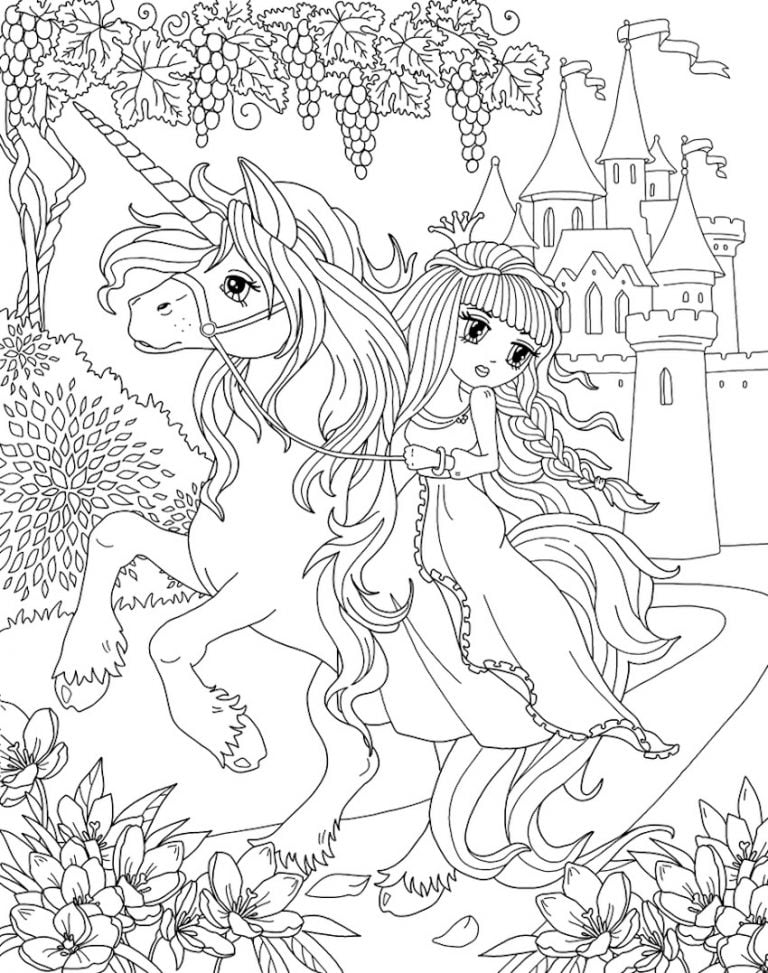 31 Free Unicorn Coloring Pages Printable 12