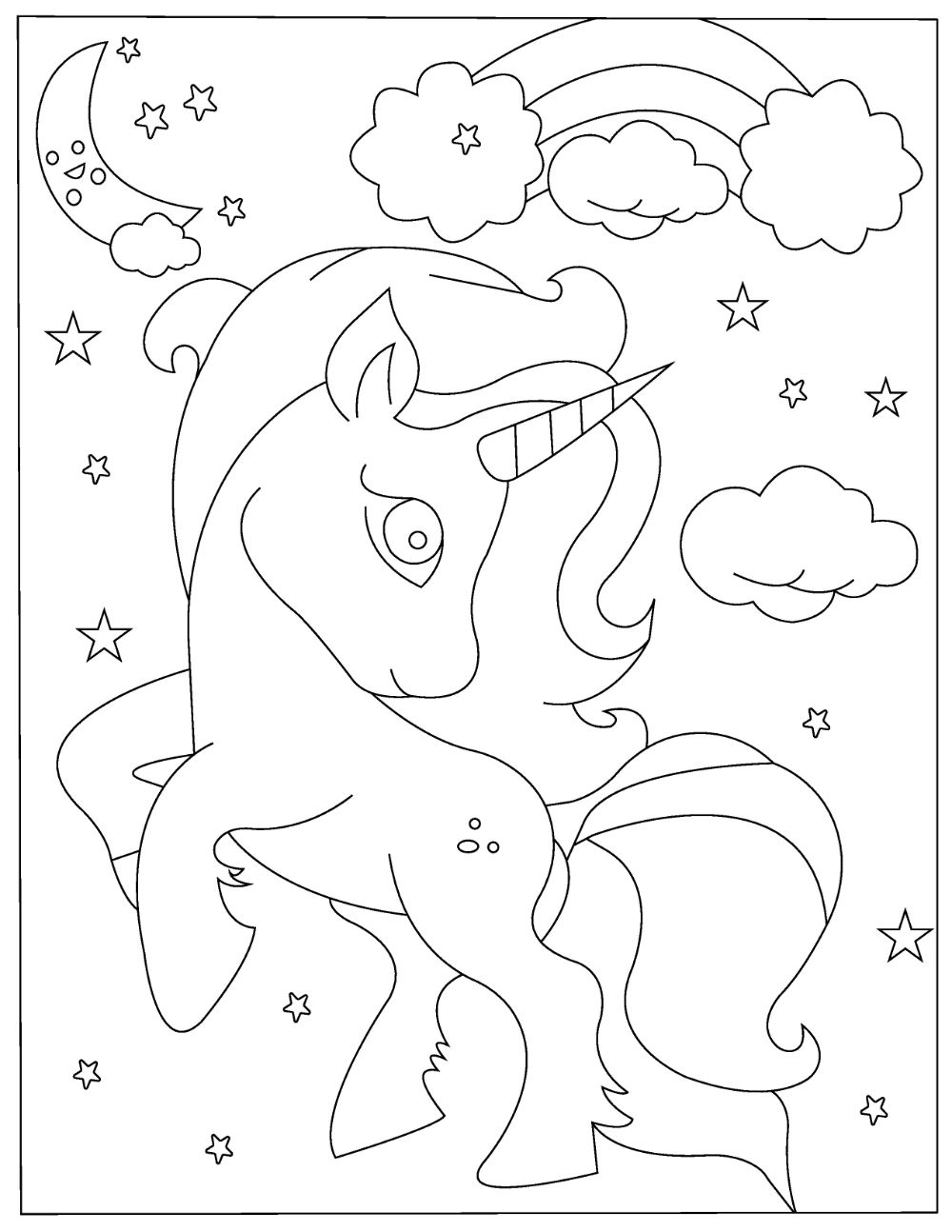 31 Free Unicorn Coloring Pages Printable 31