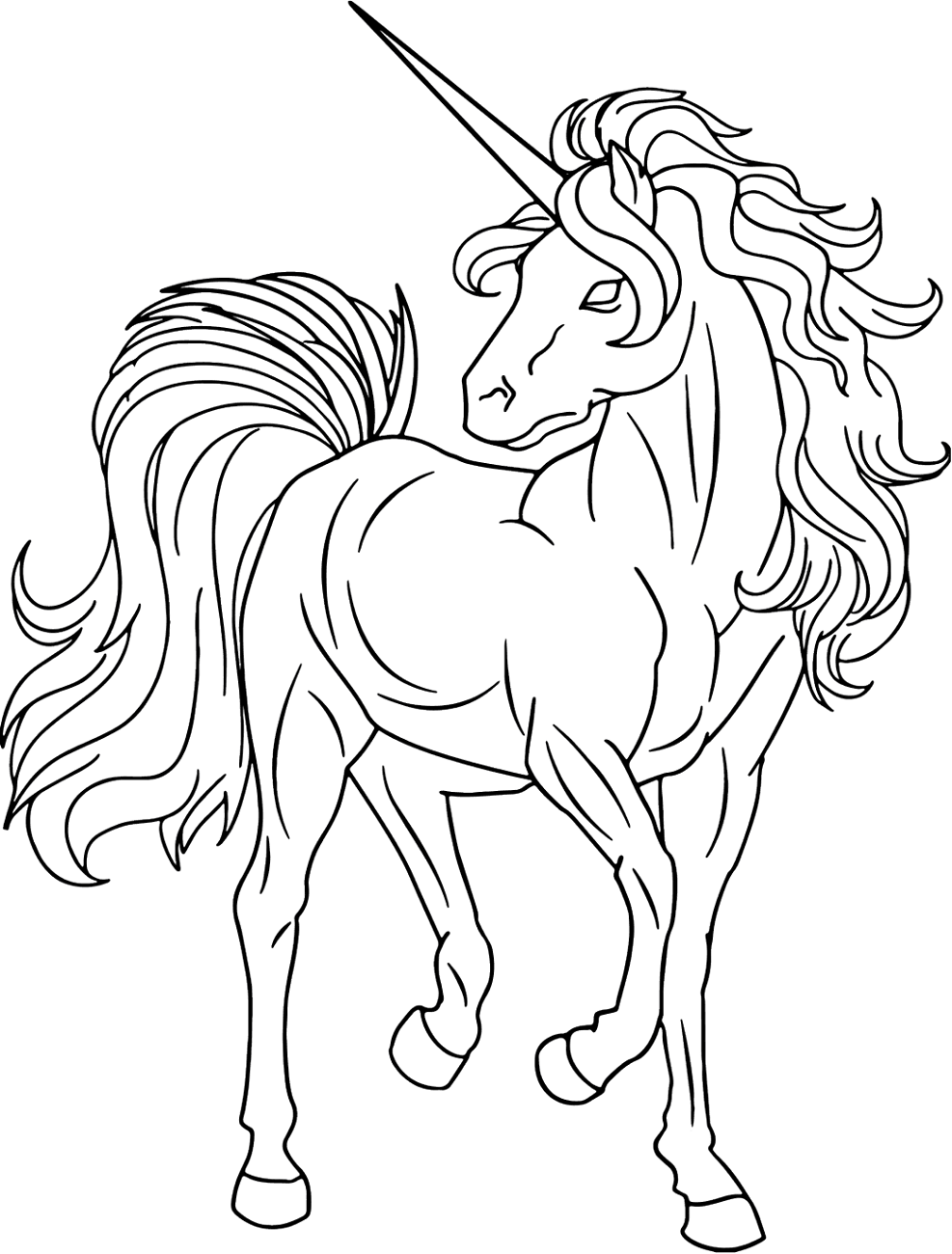 31 Free Unicorn Coloring Pages Printable 4