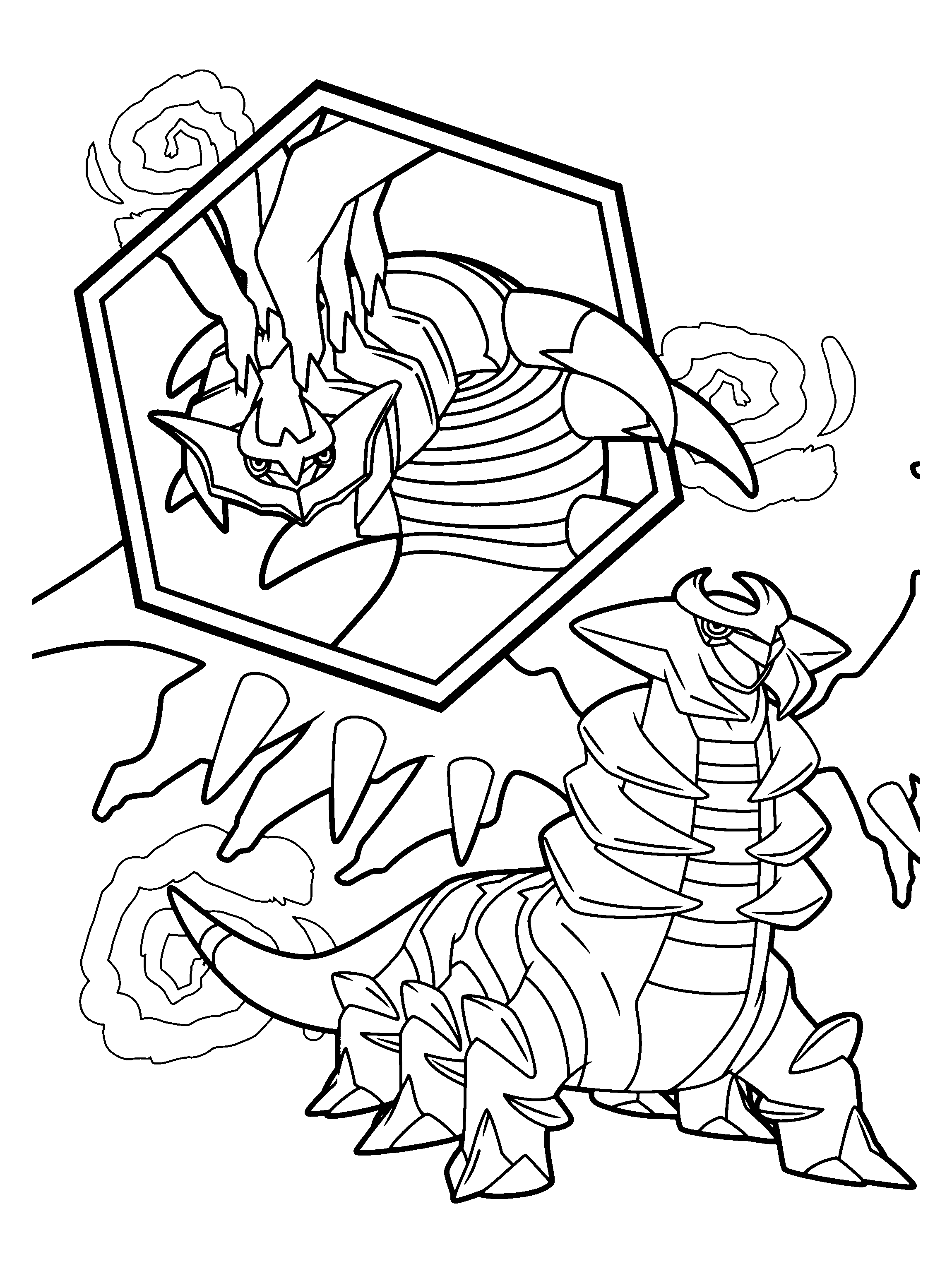 31 Legendary Giratina in Altered Form Coloring Pages Printable 17