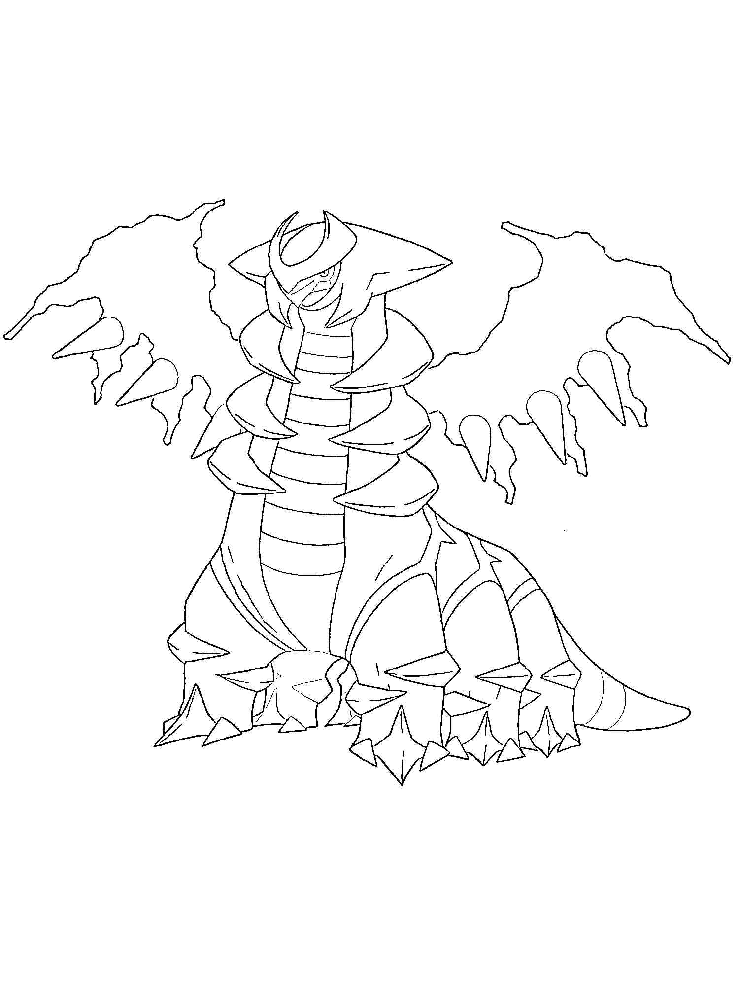 31 Legendary Giratina in Altered Form Coloring Pages Printable 4