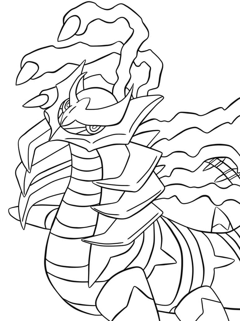 31 Legendary Giratina in Altered Form Coloring Pages Printable 5