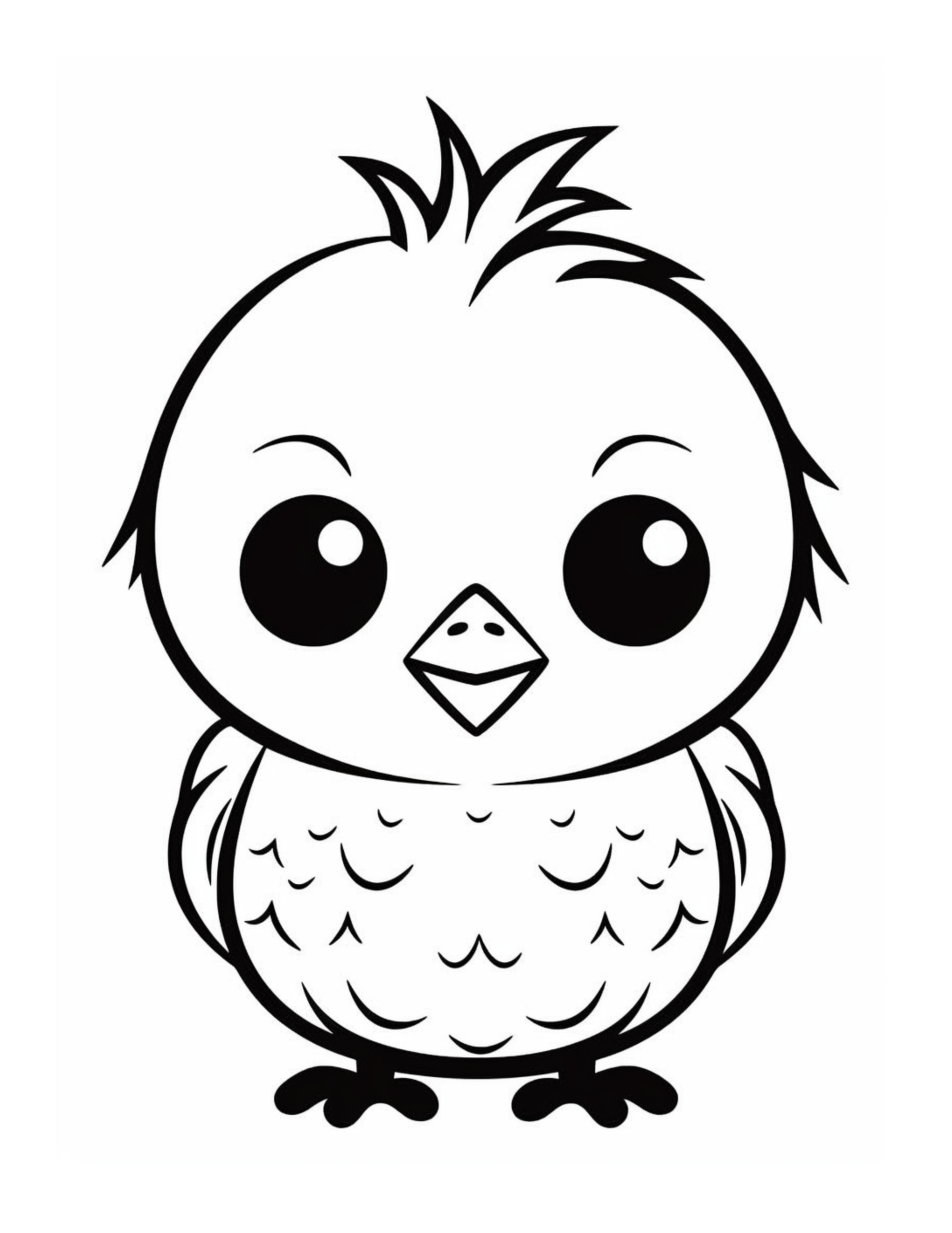 32 Adorable Chick Coloring Page Printable 11