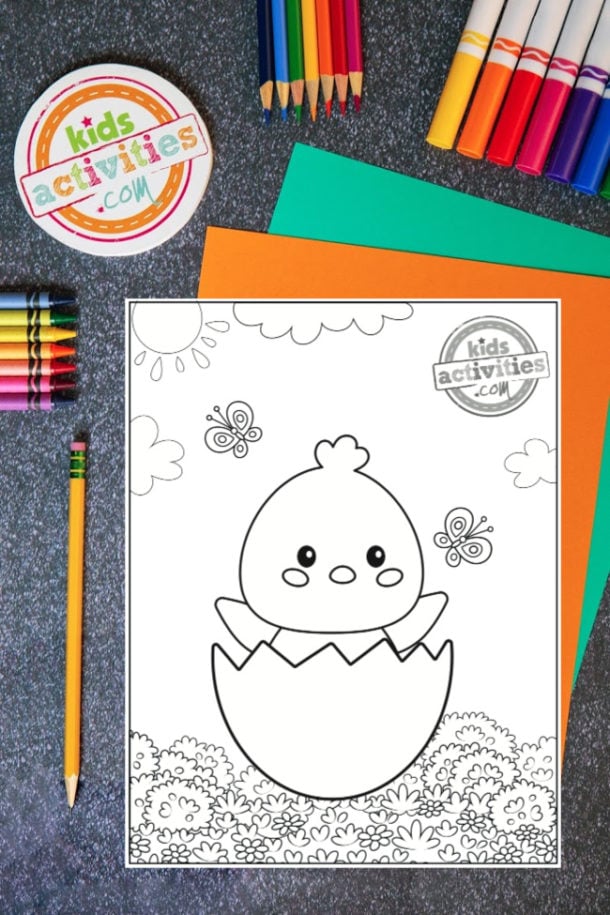 32 Adorable Chick Coloring Page Printable 18