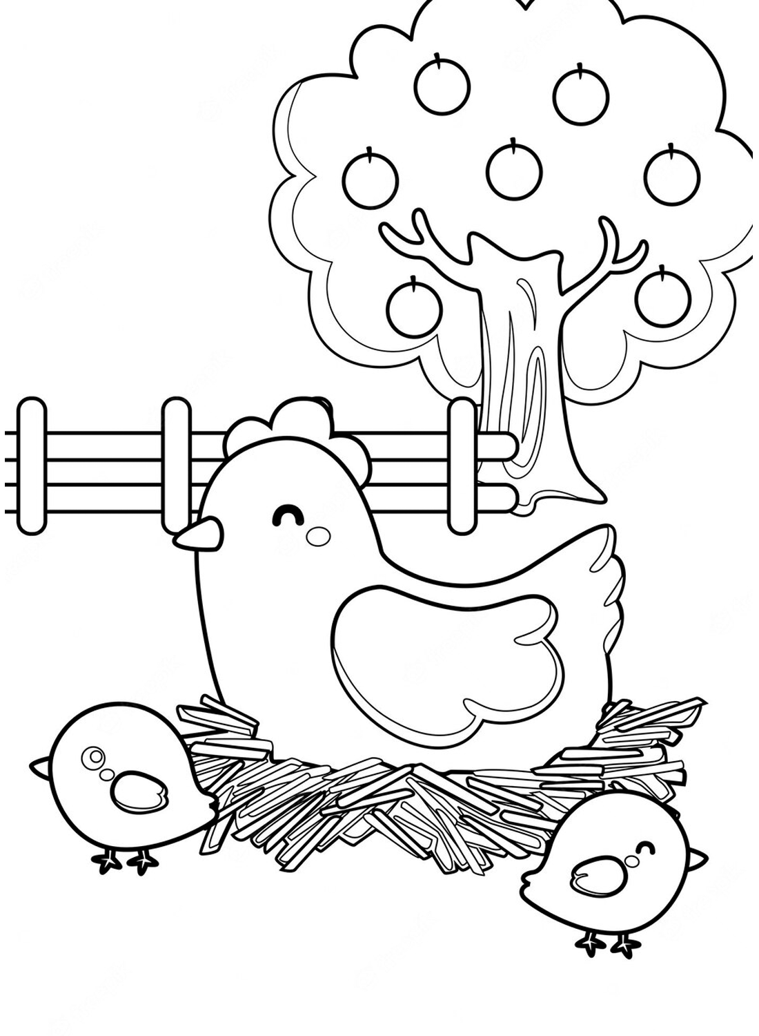 32 Adorable Chick Coloring Page Printable 23