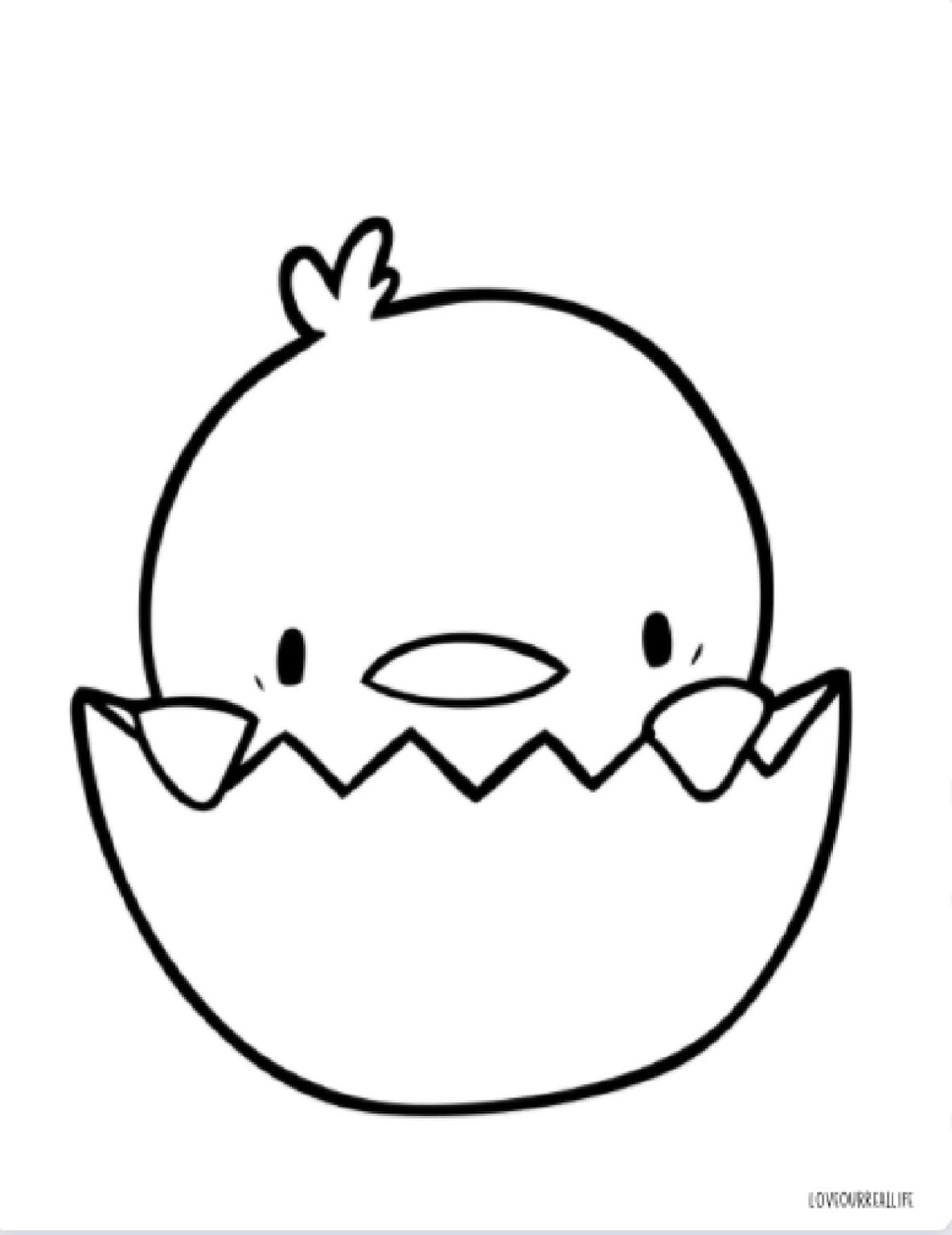 32 Adorable Chick Coloring Page Printable 3