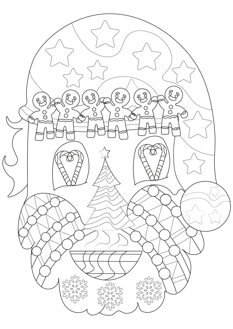 32 Creepy Christmas Coloring Pages Printable 16