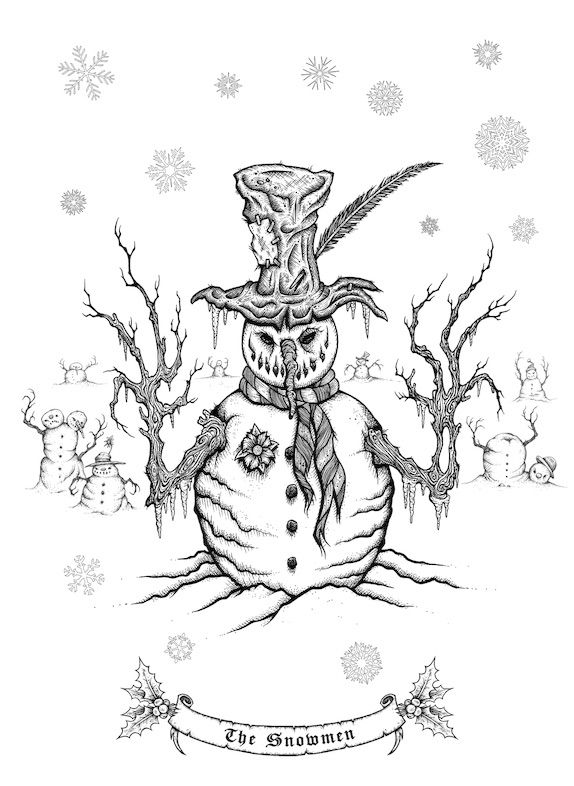 32 Creepy Christmas Coloring Pages Printable 25