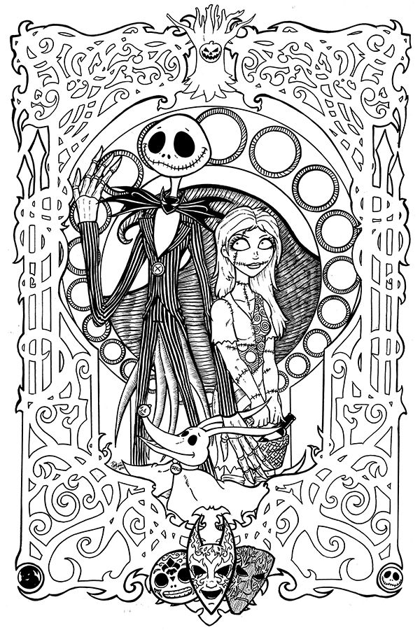 32 Creepy Christmas Coloring Pages Printable 6