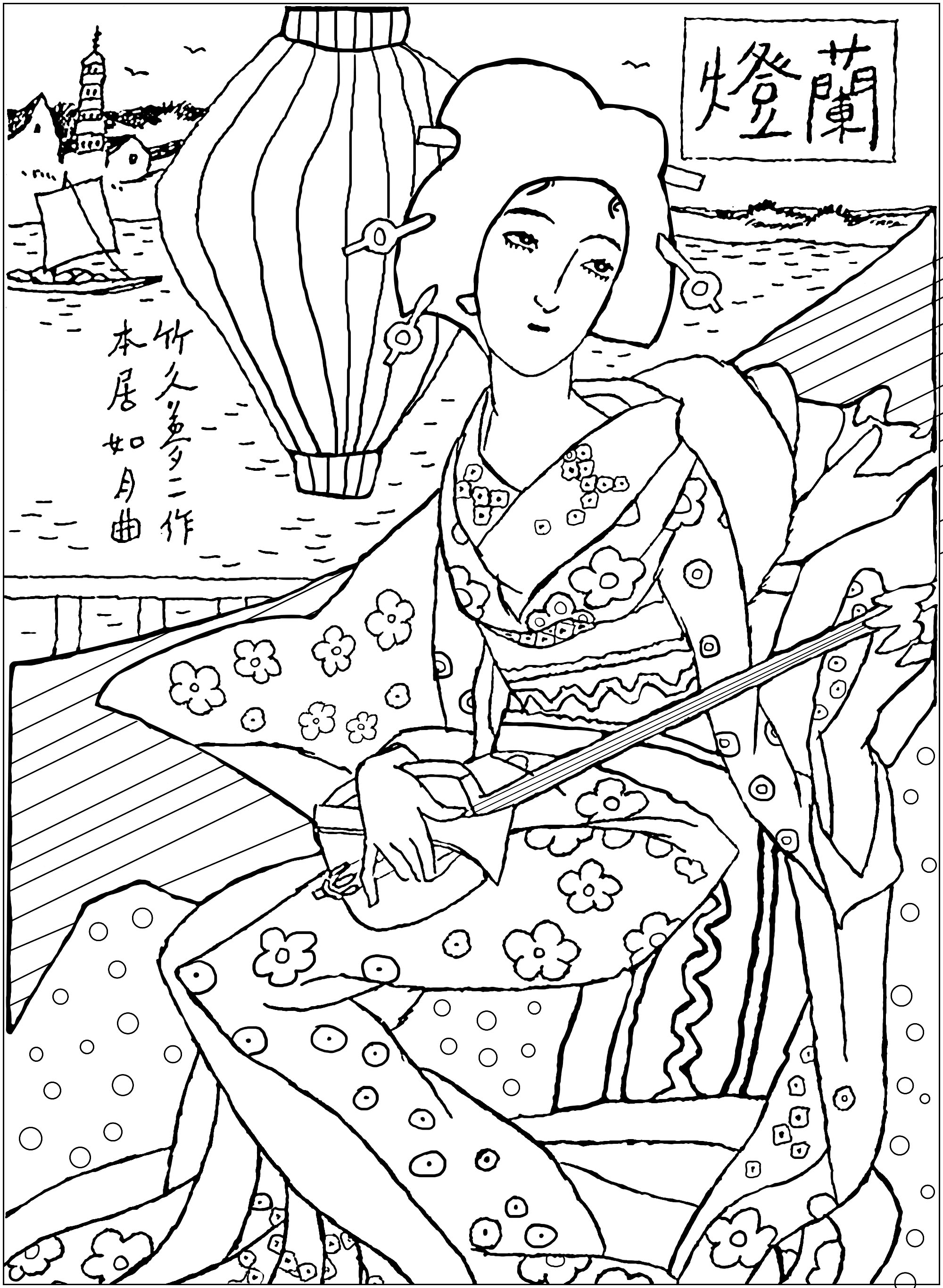 32 Free Japanese Coloring Pages Printable 29