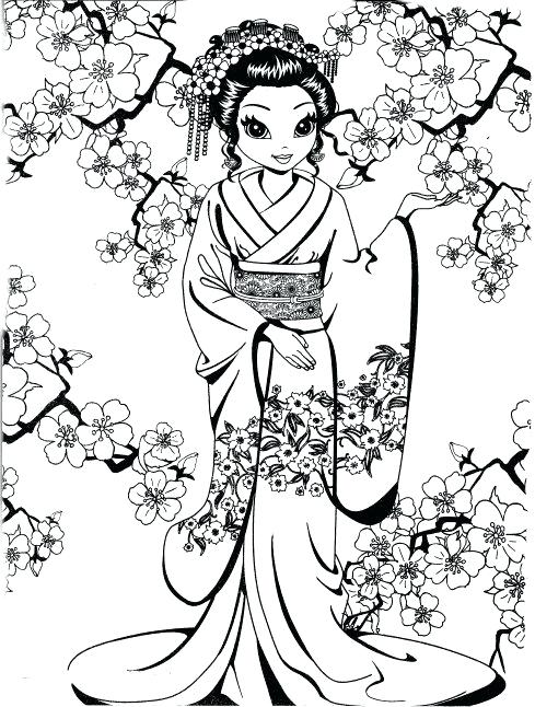 32 Free Japanese Coloring Pages Printable 30