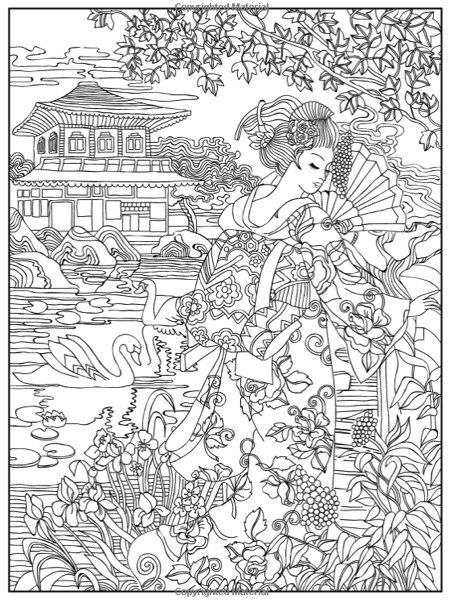 32 Free Japanese Coloring Pages Printable 4