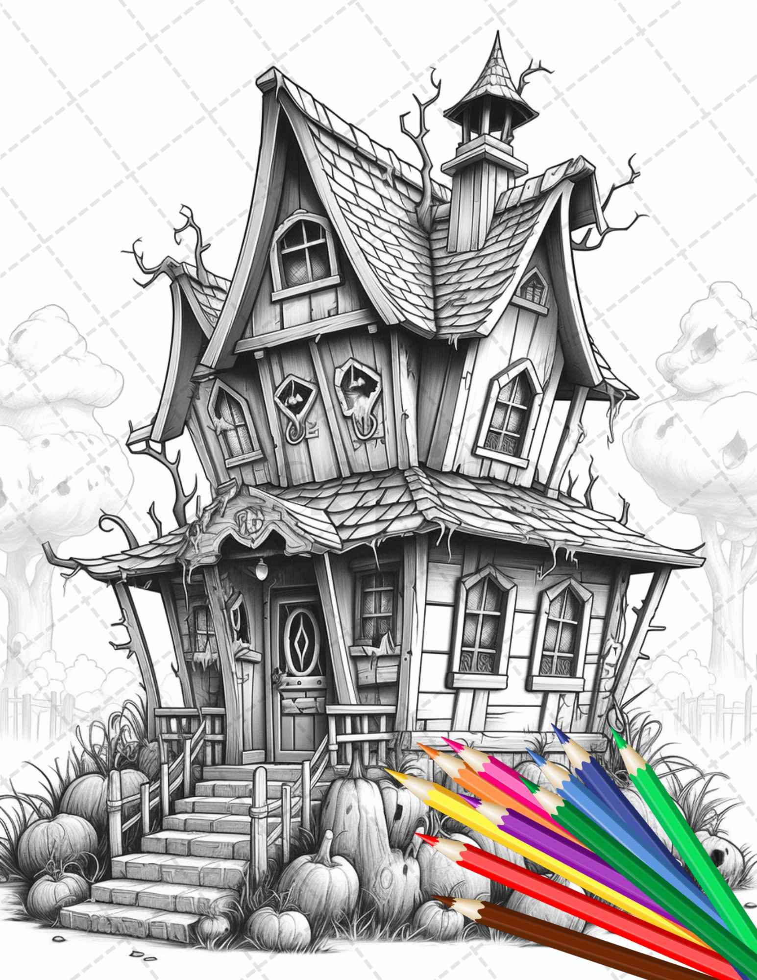 32 Ghostly Haunter Coloring Page Printable 1