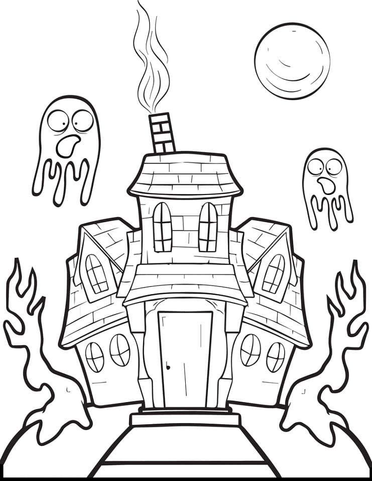 32 Ghostly Haunter Coloring Page Printable 11