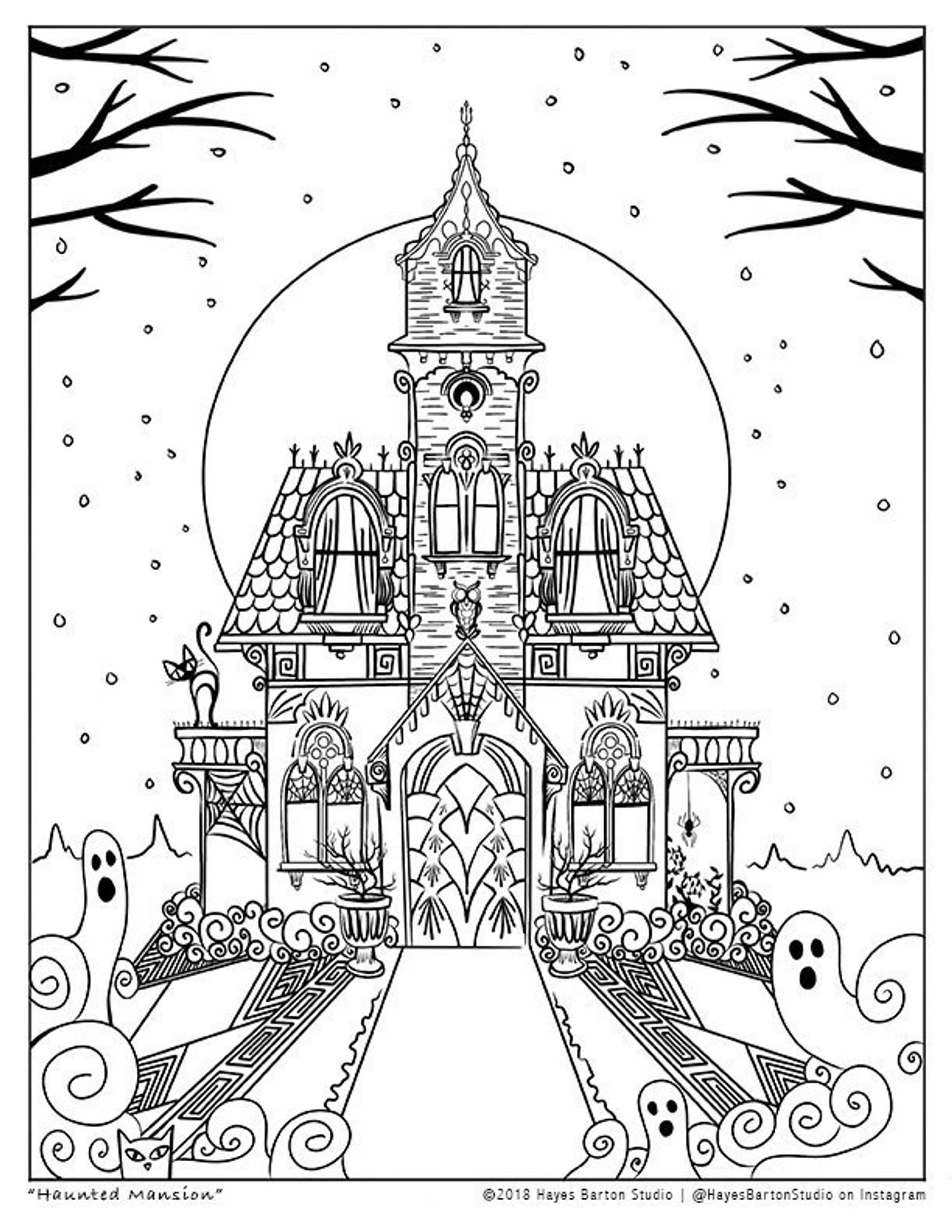 32 Ghostly Haunter Coloring Page Printable 5