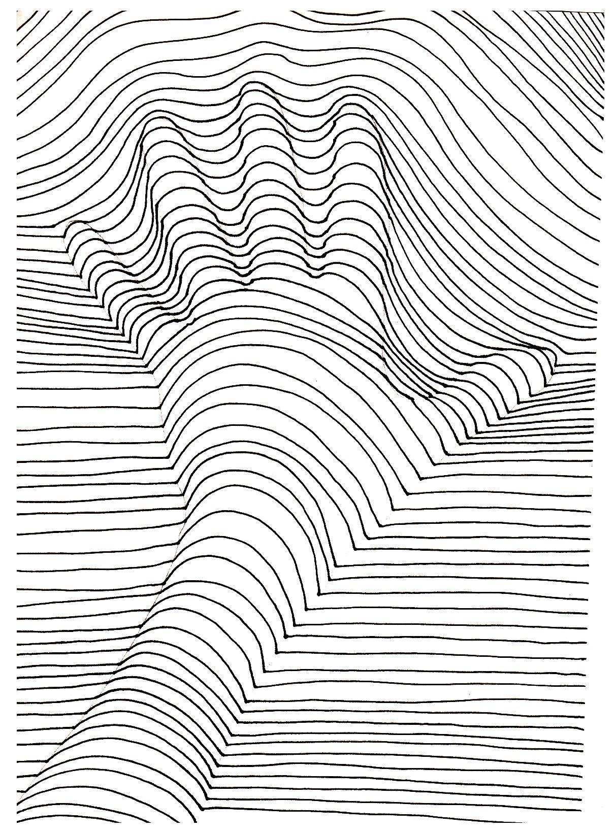 32 Optical Illusions Coloring Pages Printable 13