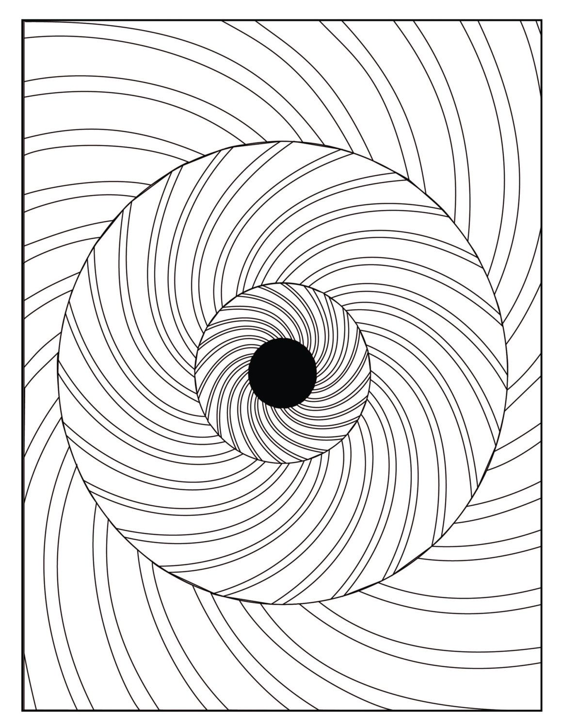 32 Optical Illusions Coloring Pages Printable 2