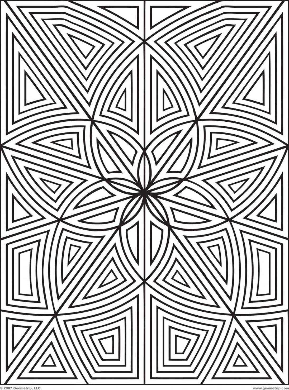 32 Optical Illusions Coloring Pages Printable 4