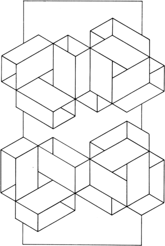 32 Optical Illusions Coloring Pages Printable 5