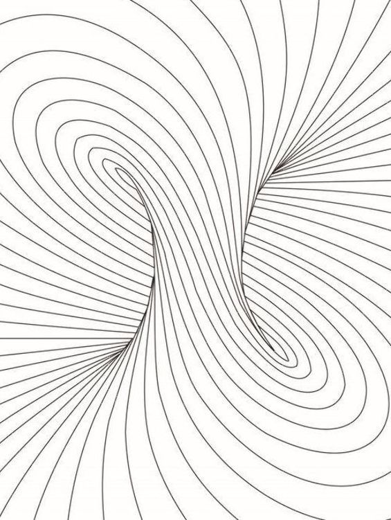 32 Optical Illusions Coloring Pages Printable 8