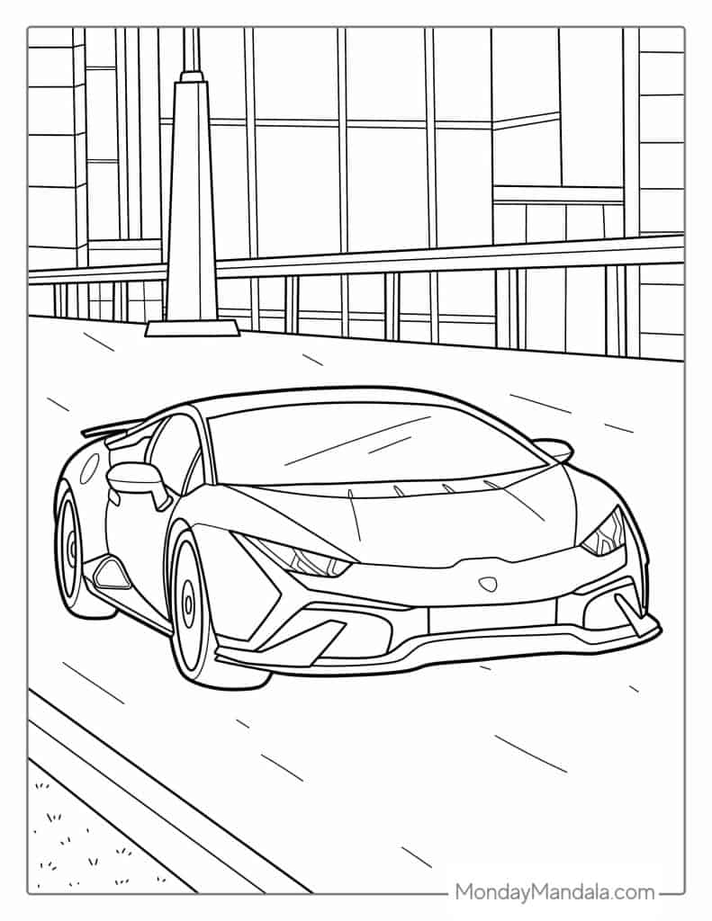 32 Sleek Lamborghini Urus Coloring Pages Printable 30