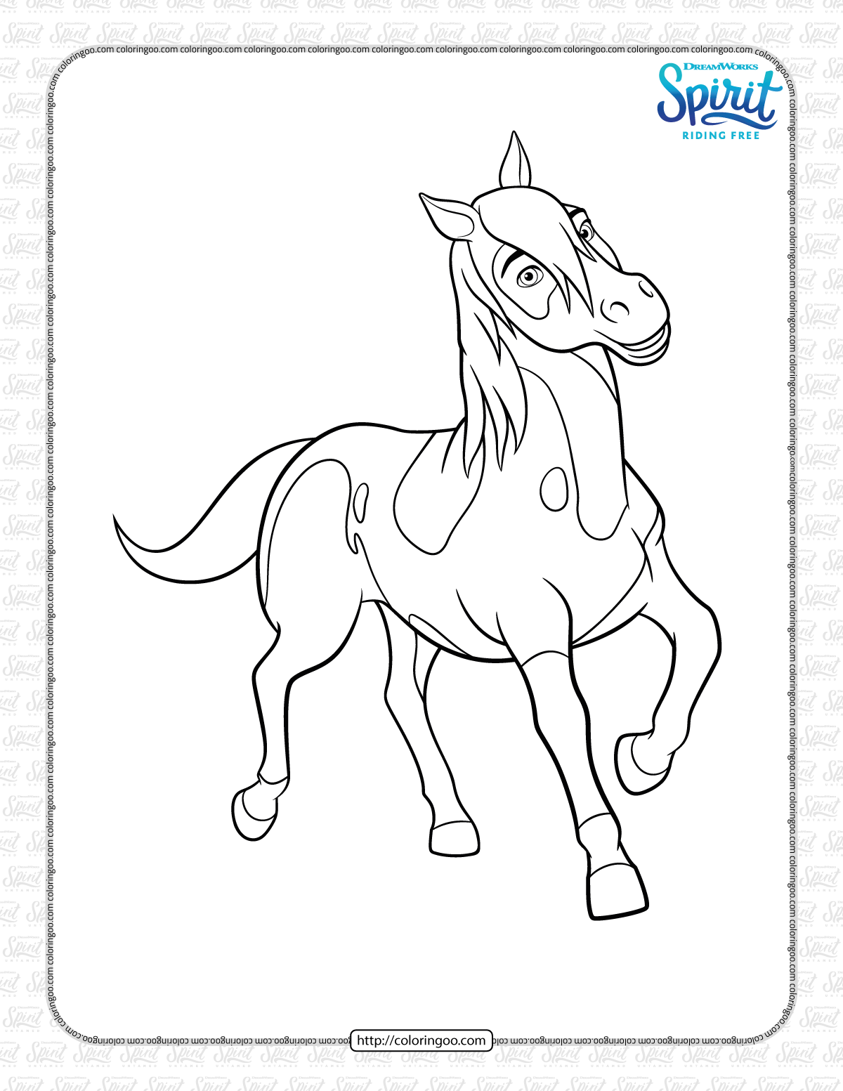 32 Spirit Riding Free Coloring Pages Printable 13