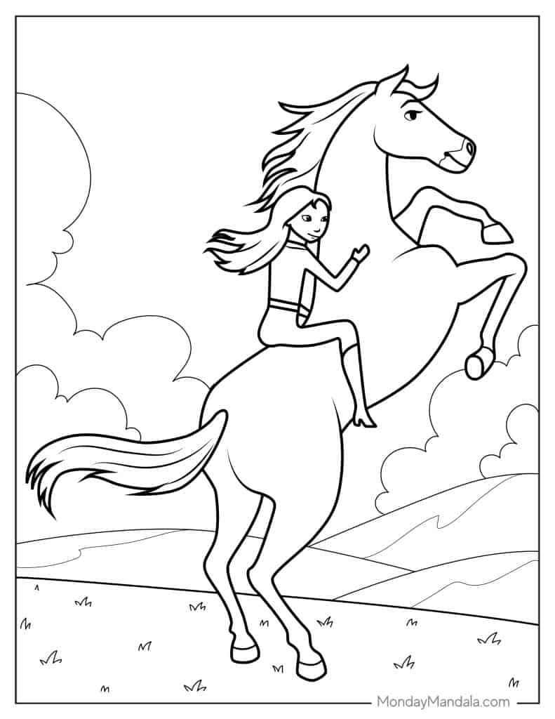 32 Spirit Riding Free Coloring Pages Printable 14