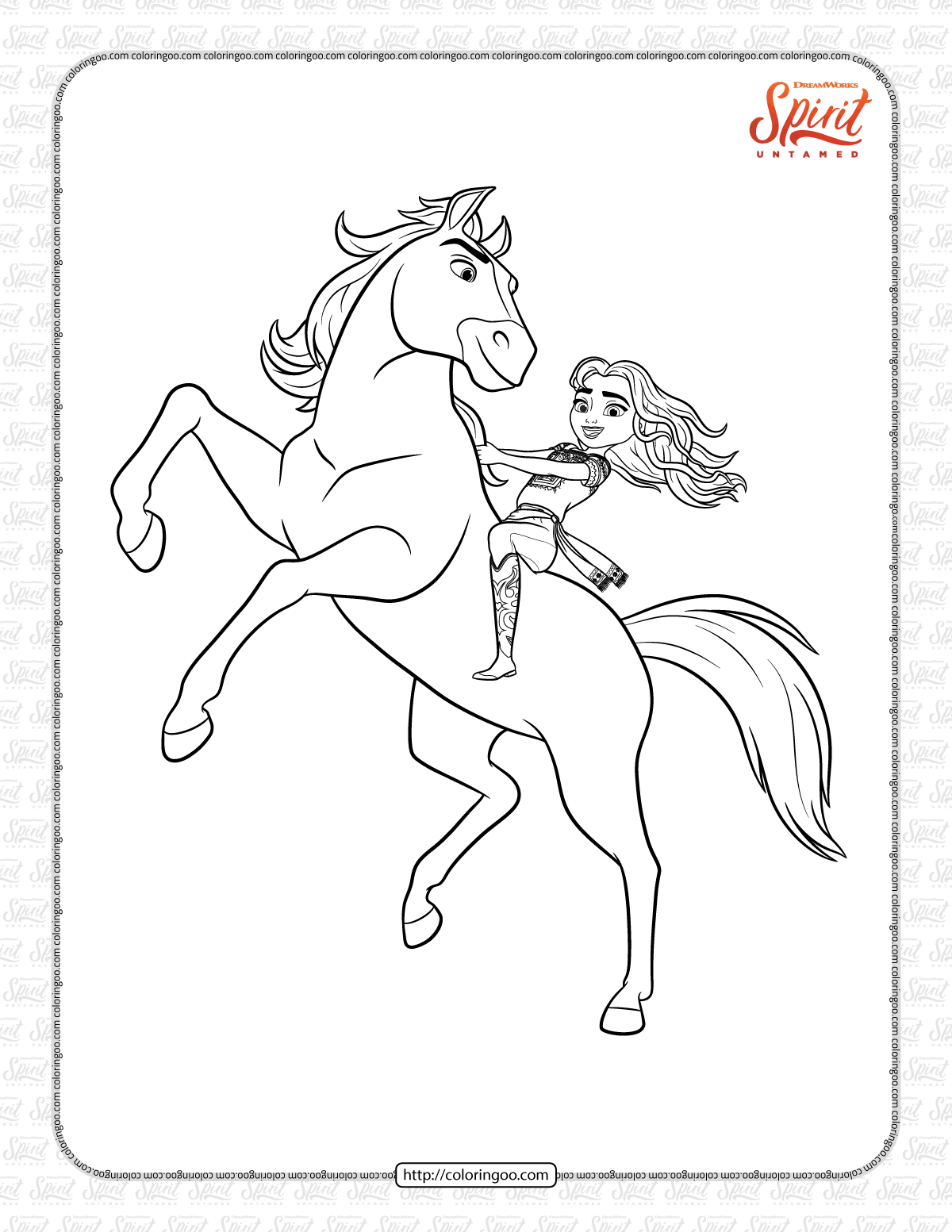 32 Spirit Riding Free Coloring Pages Printable 22