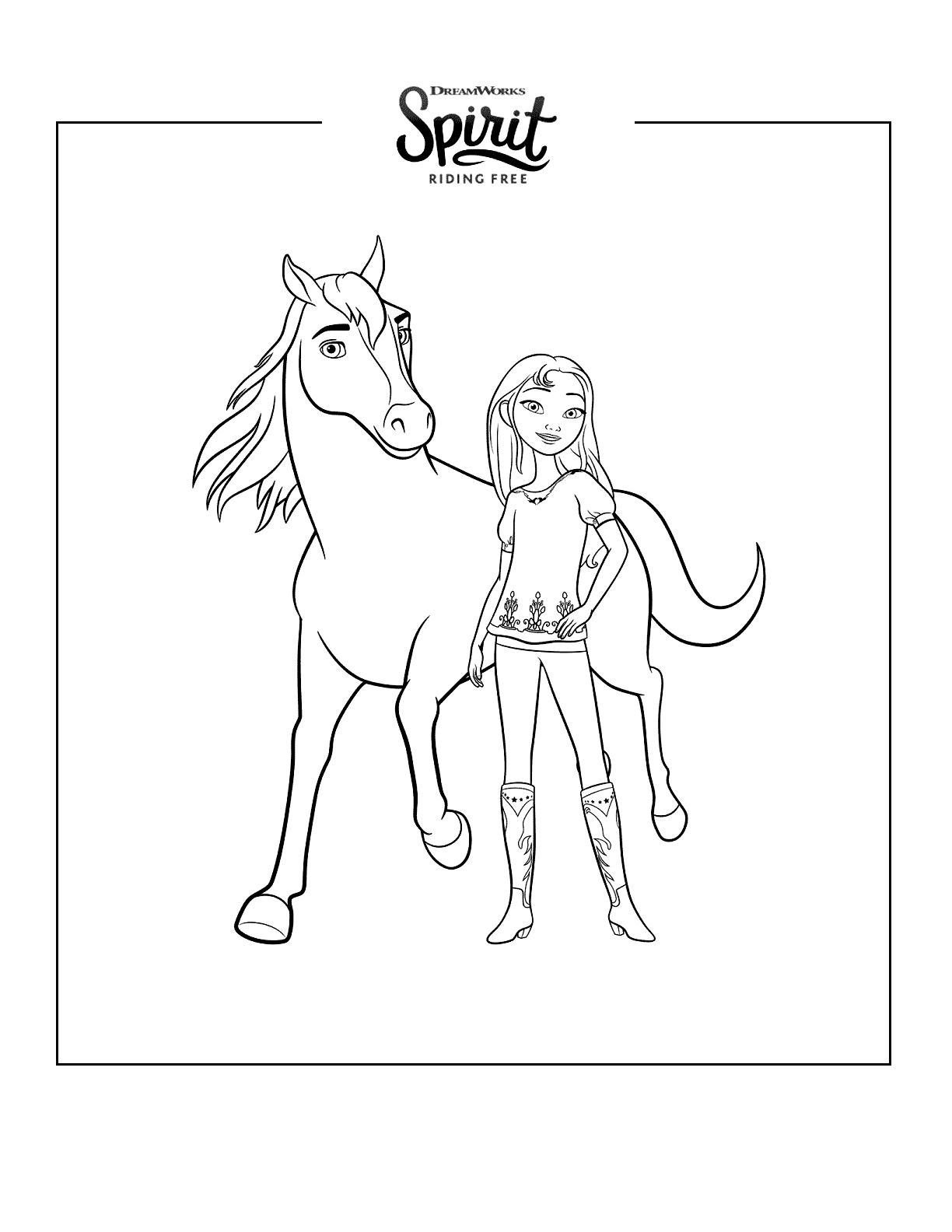 32 Spirit Riding Free Coloring Pages Printable 3