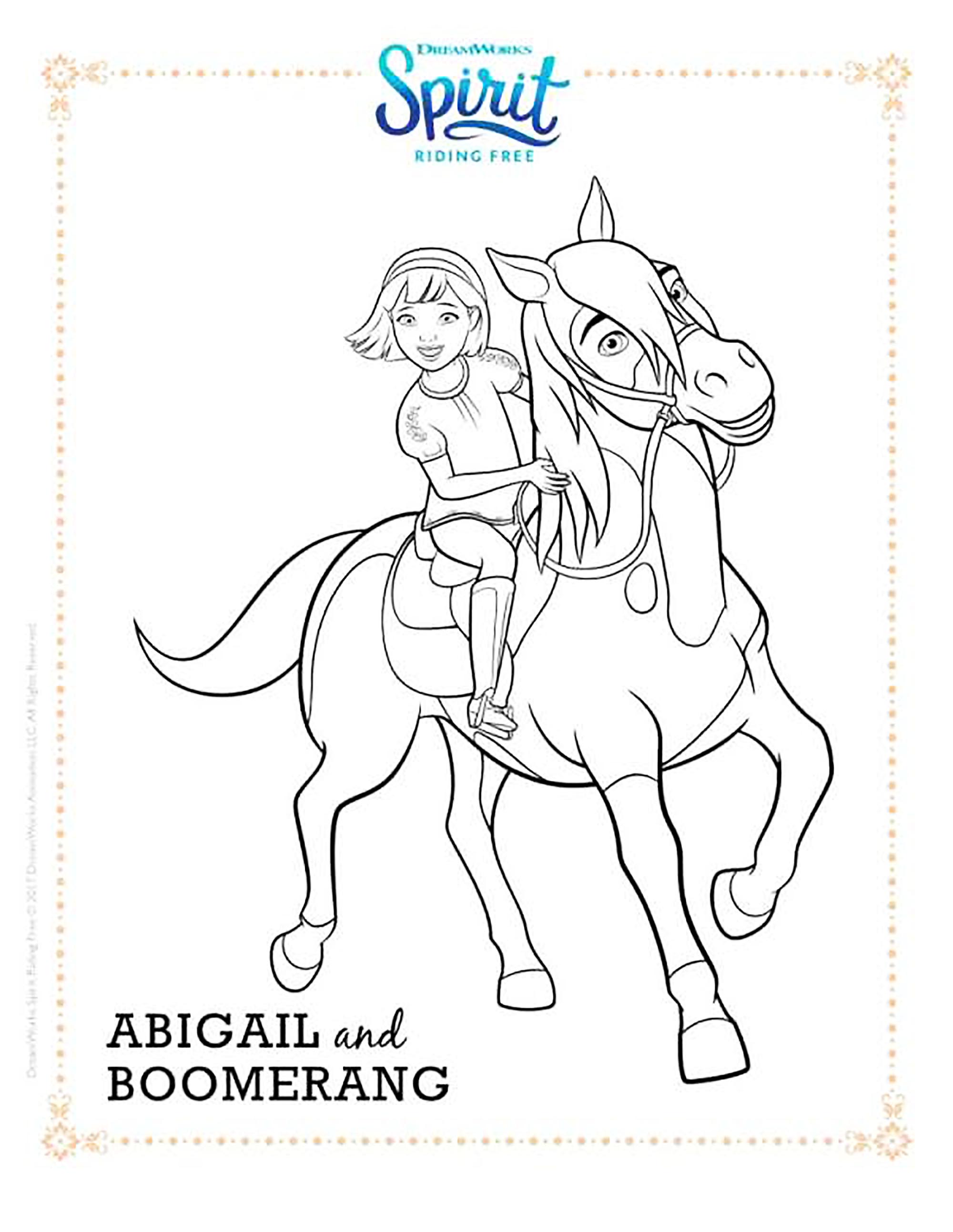 32 Spirit Riding Free Coloring Pages Printable 34