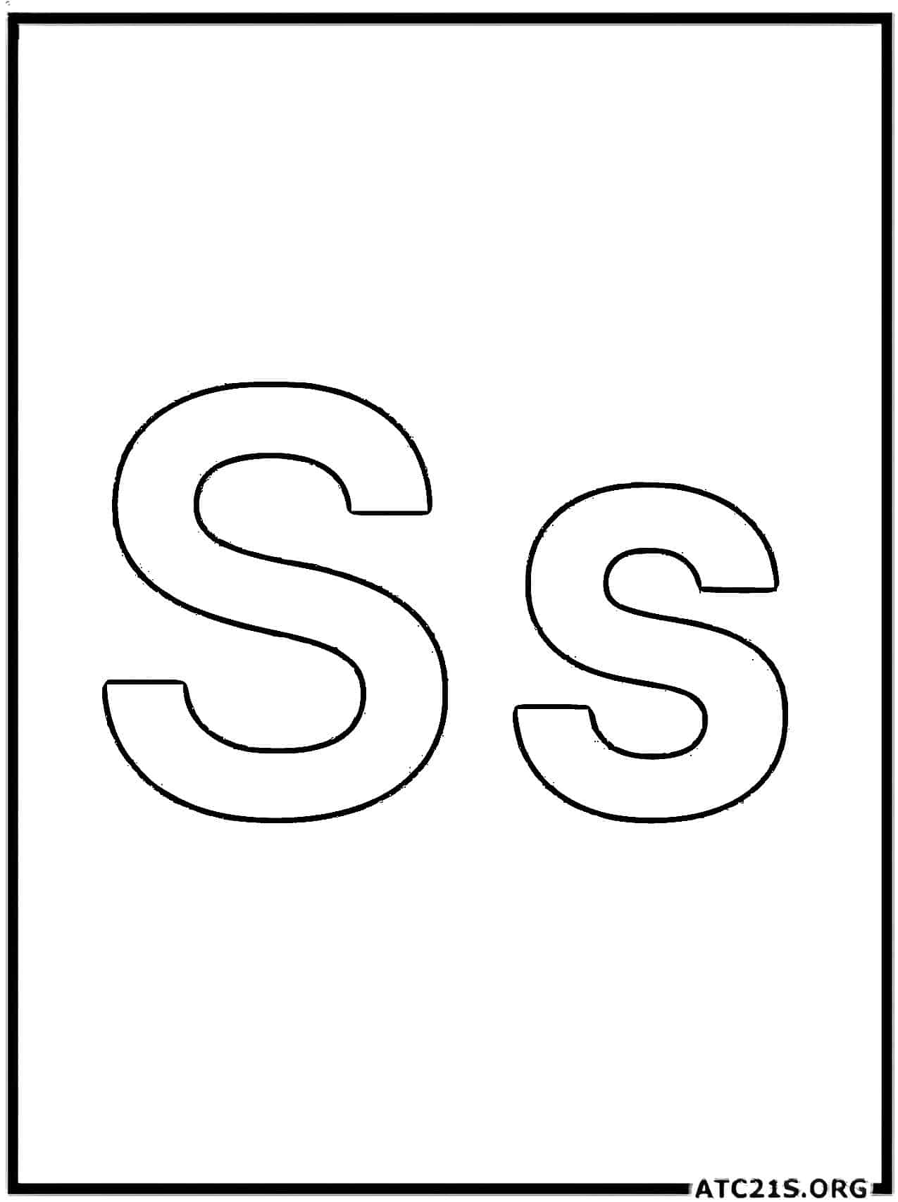 stylish letter s coloring pages printable jpg