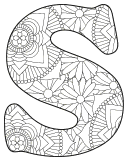 stylish letter s coloring pages printable jpg