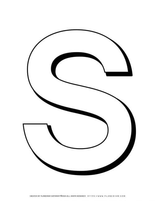 stylish letter s coloring pages printable jpg