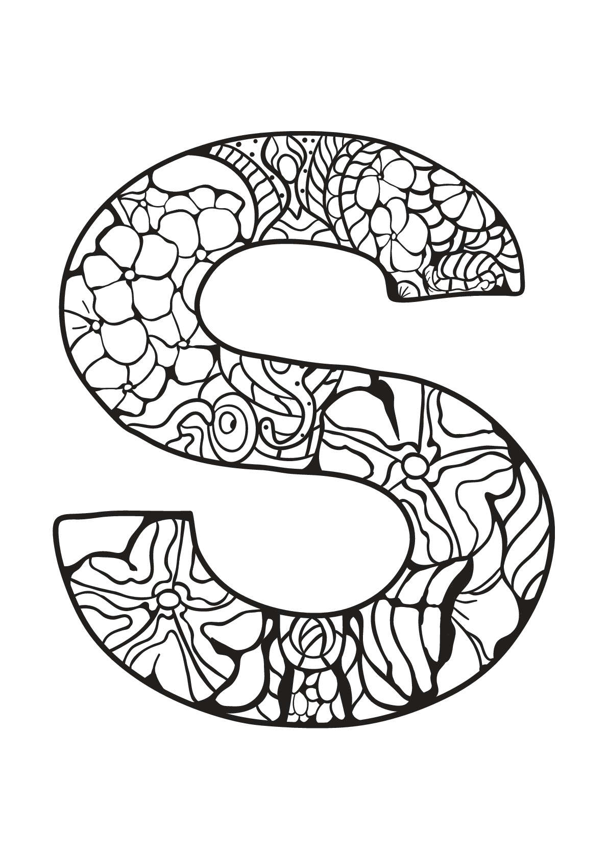 32 Stylish Letter S Coloring Pages Printable 25