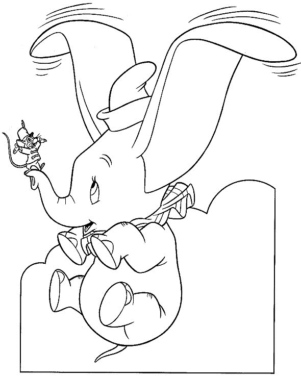 33 Adorable Dumbo Coloring Pages Printable 12