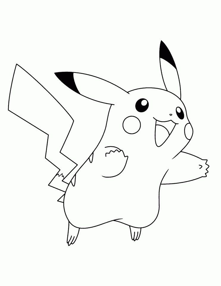 33 Adorable Pikachu Coloring Pages Printable 18