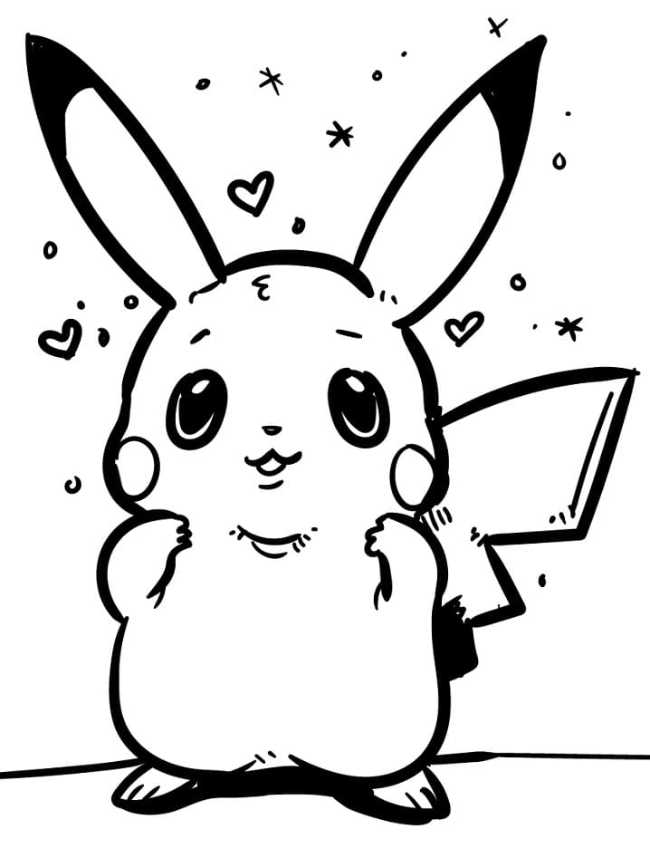 adorable pikachu coloring pages printable jpg