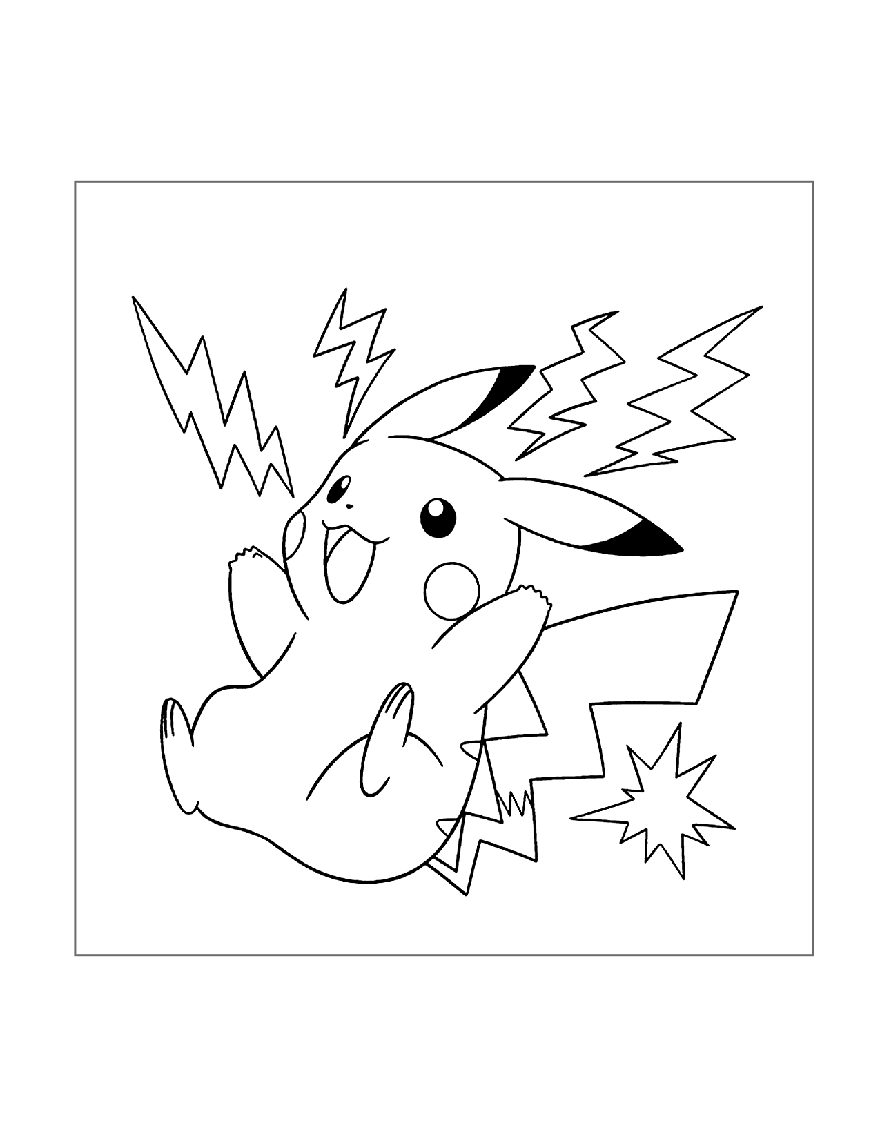 33 Adorable Pikachu Coloring Pages Printable 20