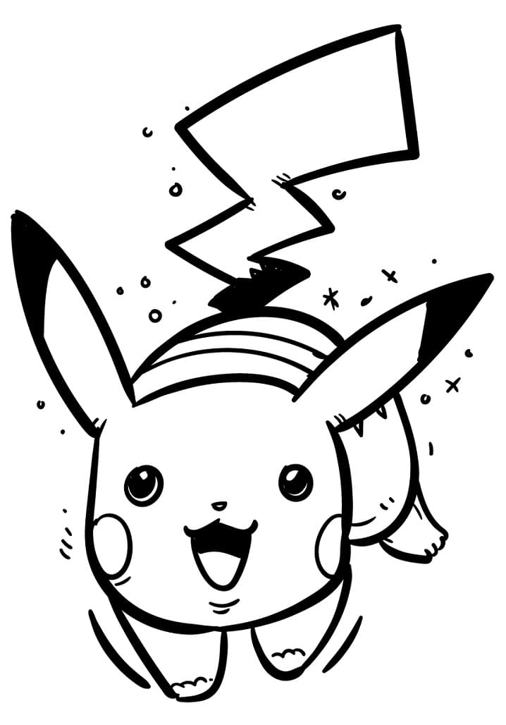 33 Adorable Pikachu Coloring Pages Printable 27