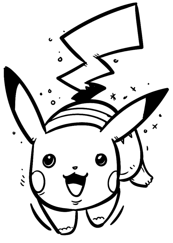 33 Adorable Pikachu Coloring Pages Printable 31