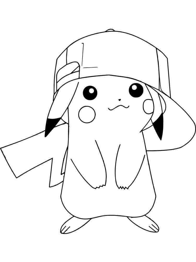 33 Adorable Pikachu Coloring Pages Printable 34